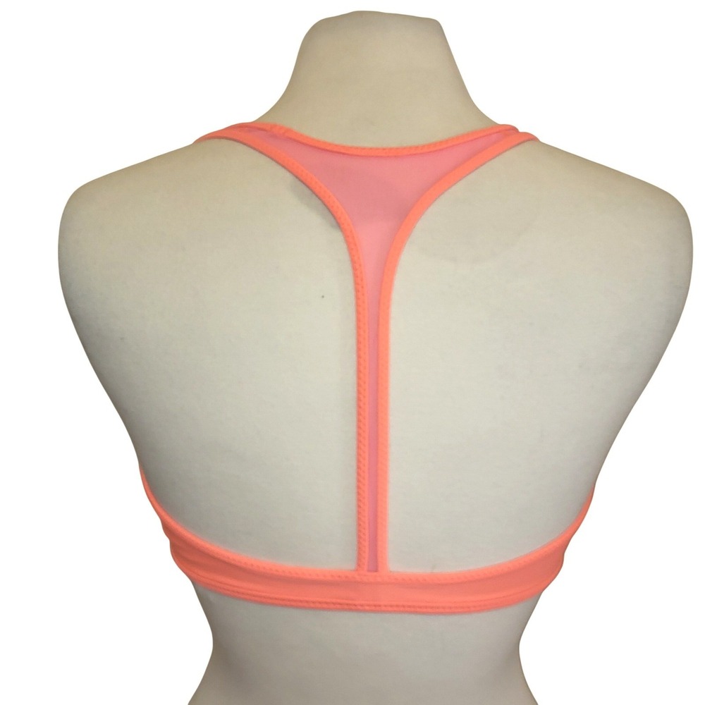 Lululemon Water Salty Swim Mesh T Back Orange Gray Reversable Bikini Top 8 - Picture 4 of 9